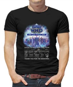 Doctor Who 60 Years 1963 – 2023 Signature Thank You For The Memories T-shirt Doctor Who 60 Years 1963 – 2023 Signature Thank You For The Memories T-shirt