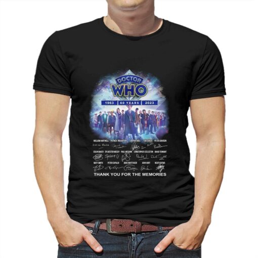 Doctor Who 60 Years 1963 – 2023 Signature Thank You For The Memories T-shirt