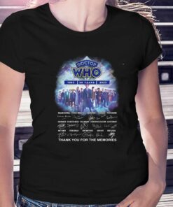 Doctor Who 60 Years 1963 – 2023 Signature Thank You For The Memories T-shirt Doctor Who 60 Years 1963 – 2023 Signature Thank You For The Memories T-shirt