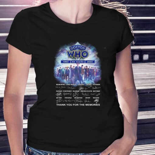 Doctor Who 60 Years 1963 – 2023 Signature Thank You For The Memories T-shirt