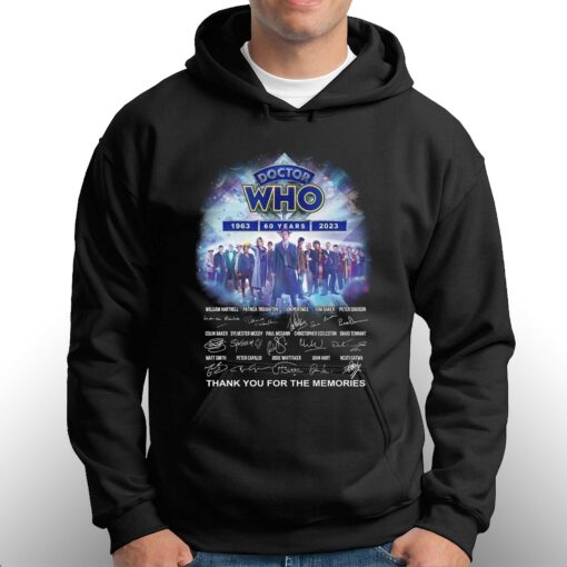 Doctor Who 60 Years 1963 – 2023 Signature Thank You For The Memories T-shirt