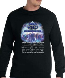 Doctor Who 60 Years 1963 – 2023 Signature Thank You For The Memories T-shirt 3 Doctor Who 60 Years 1963 2023 Signature Thank You For The Memories T shirt 4