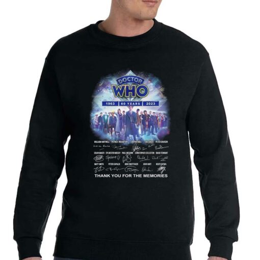 Doctor Who 60 Years 1963 – 2023 Signature Thank You For The Memories T-shirt