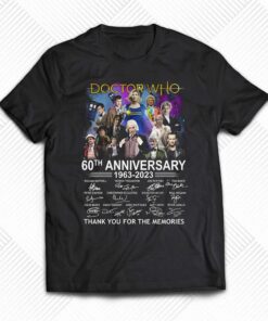 Doctor Who 60th Anniversary 1963 – 2023 Signature Thank You For The Memories T-shirt Doctor Who 60th Anniversary 1963 – 2023 Signature Thank You For The Memories T-shirt