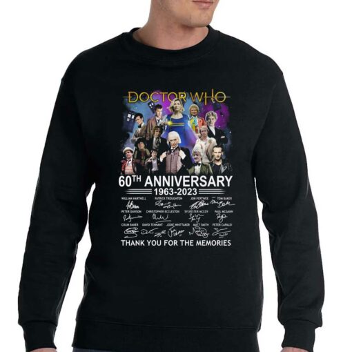 Doctor Who 60th Anniversary 1963 – 2023 Signature Thank You For The Memories T-shirt