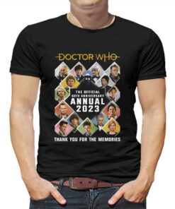 Doctor Who The Official 60th Anniversary Annual 2023 Thank You For The Memories T-shirt Doctor Who The Official 60th Anniversary Annual 2023 Thank You For The Memories T-shirt