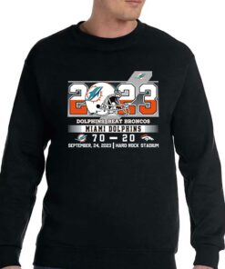 Dolphins Beat Broncos 70 20 At Hark Rock Stadium Shirt 3 Dolphins Beat Broncos 70 20 At Hark Rock Stadium Shirt 4