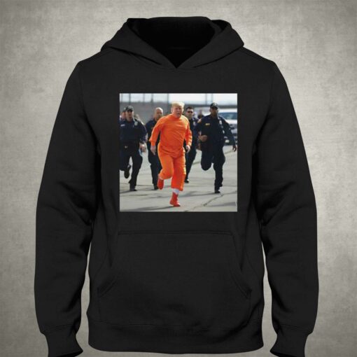 Donald Trump Running Away From Cops In Orange Jumpsuit T-shirt