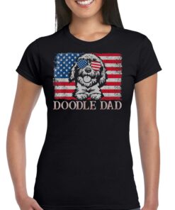 Doodle Dad Goldendoodle Dog American Flag 4th Of July T-shirt Doodle Dad Goldendoodle Dog American Flag 4th Of July T-shirt