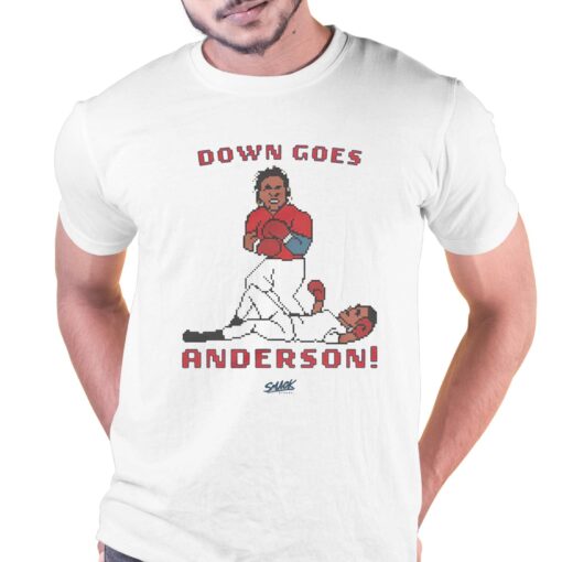 Down Goes Anderson Retro Punch-out T-shirt