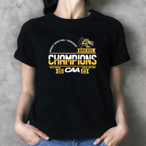 Drexel Dragons 2023 Caa Women’s Basketball Conference Tournament Champions Locker Room T-shirt