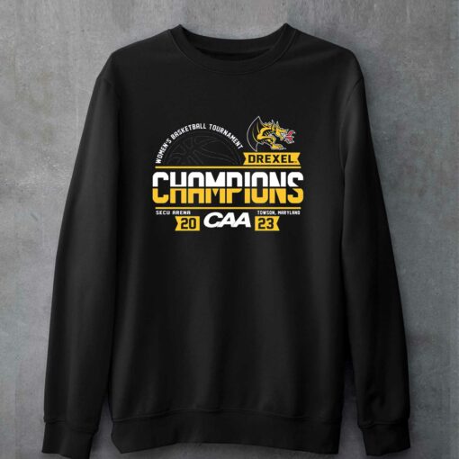 Drexel Dragons 2023 Caa Women’s Basketball Conference Tournament Champions Locker Room T-shirt