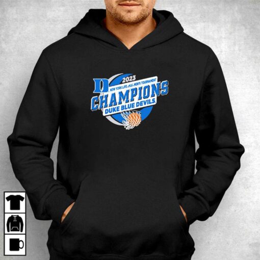 Duke Blue Devils 2023 New York Life Acc Mens Basketball Tournament Champions Shirt