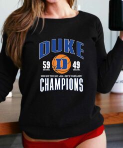 Duke Blue Devils 2023 New York Life Acc Mens Tournament Champions Score Shirt Duke Blue Devils 2023 New York Life Acc Mens Tournament Champions Score Shirt