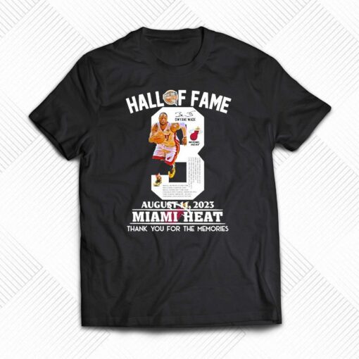 Dwyane Wade Miami Heat Hall Of Fame August 11 2023 Thank You For The Memories Shirt