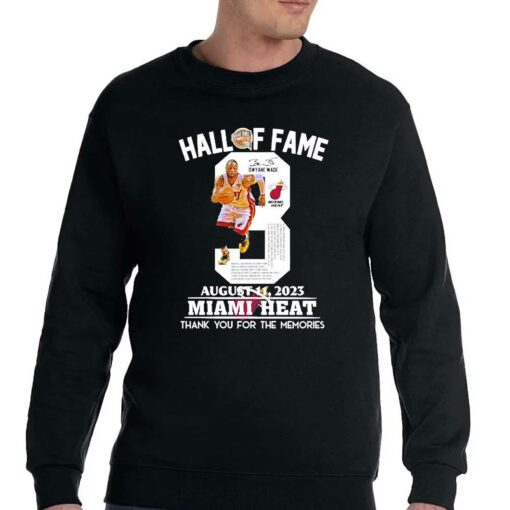 Dwyane Wade Miami Heat Hall Of Fame August 11 2023 Thank You For The Memories Shirt