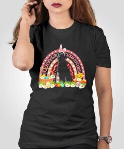 Easter Bunny Pink Dog Black Labrador Rainbow Shirt Easter Bunny Pink Dog Black Labrador Rainbow Shirt