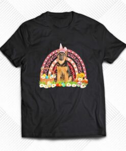 Easter Bunny Pink Dog German Shepherd Rainbow Shirt Easter Bunny Pink Dog German Shepherd Rainbow Shirt