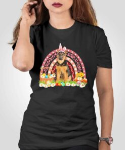 Easter Bunny Pink Dog German Shepherd Rainbow Shirt Easter Bunny Pink Dog German Shepherd Rainbow Shirt