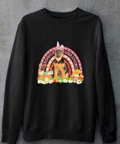 Easter Bunny Pink Dog German Shepherd Rainbow Shirt 3 Easter Bunny Pink Dog German Shepherd Rainbow Shirt 4