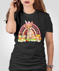 Easter Bunny Pink Dog Tan Chihuahua Rainbow Shirt Easter Bunny Pink Dog Tan Chihuahua Rainbow Shirt