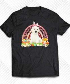 Easter Bunny Pink Dog White Labrador Rainbow Shirt Easter Bunny Pink Dog White Labrador Rainbow Shirt