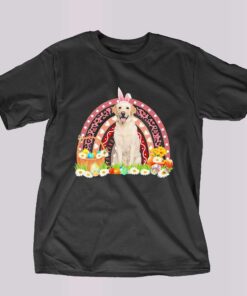 Easter Bunny Pink Dog Yellow Labrador Rainbow Shirt Easter Bunny Pink Dog Yellow Labrador Rainbow Shirt