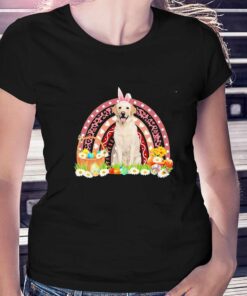 Easter Bunny Pink Dog Yellow Labrador Rainbow Shirt Easter Bunny Pink Dog Yellow Labrador Rainbow Shirt
