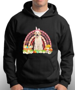 Easter Bunny Pink Dog Yellow Labrador Rainbow Shirt 2 Easter Bunny Pink Dog Yellow Labrador Rainbow Shirt 3