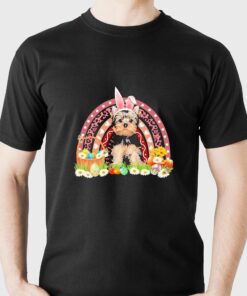 Easter Bunny Pink Dog Yorkshire Terrier Rainbow Shirt Easter Bunny Pink Dog Yorkshire Terrier Rainbow Shirt