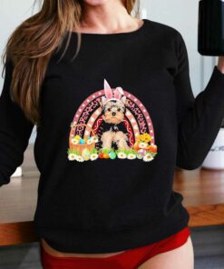Easter Bunny Pink Dog Yorkshire Terrier Rainbow Shirt Easter Bunny Pink Dog Yorkshire Terrier Rainbow Shirt