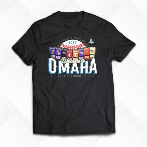 Eight Teams Welcome To Omaha 2023 Ncaa Mens Baseball College World Series Shirt