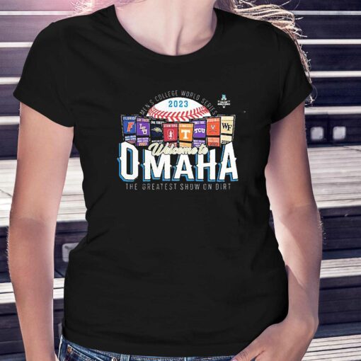 Eight Teams Welcome To Omaha 2023 Ncaa Mens Baseball College World Series Shirt