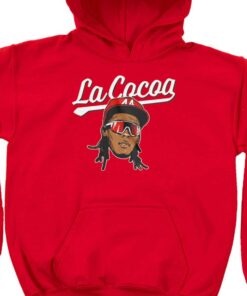 Elly De La Cruz Cincinnati Reds Red La Cocoa Rally House Shirt 2 Elly De La Cruz Cincinnati Reds Red La Cocoa Rally House Shirt 3