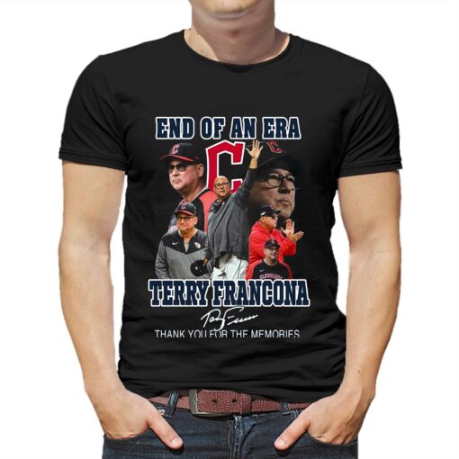 End Of An Era Terry Francona Thank You For The Memories T-shirt