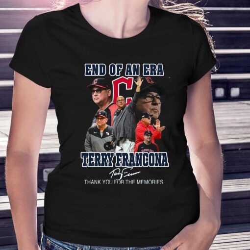 End Of An Era Terry Francona Thank You For The Memories T-shirt