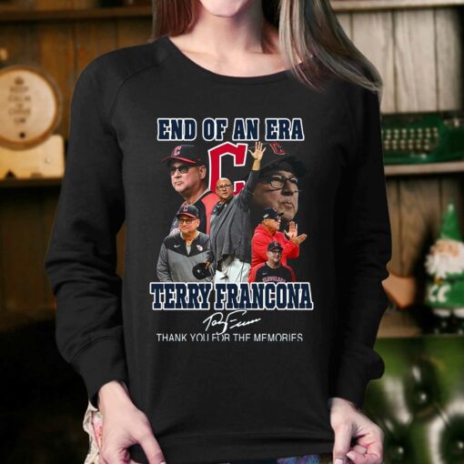 End Of An Era Terry Francona Thank You For The Memories T-shirt