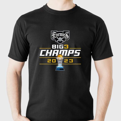 Enemies Unisex 2023 Big3 Champions T-shirt