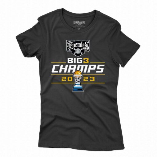 Enemies Unisex 2023 Big3 Champions T-shirt