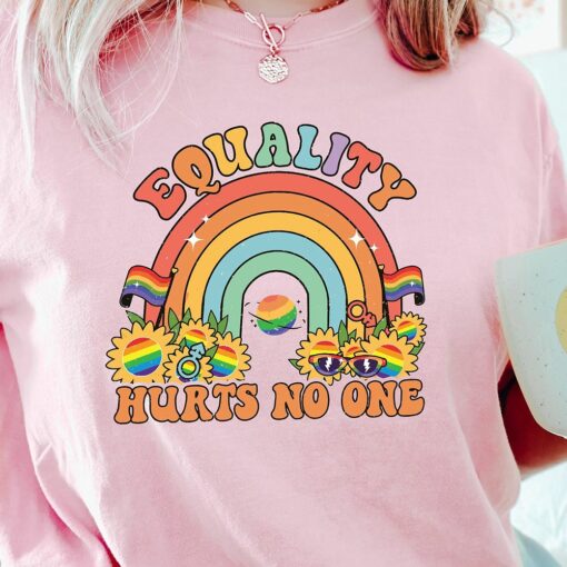 Equality Hurts No One Retro Comfort Equality Shirt Floral