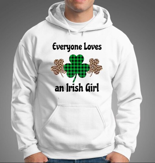 Everyone Loves An Irish Girl Leopard Shamrocks Shirt