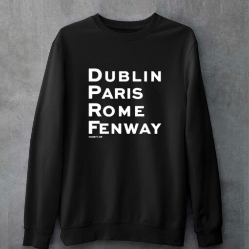 Famous Places Dublin Paris Rome Fenway T-shirt