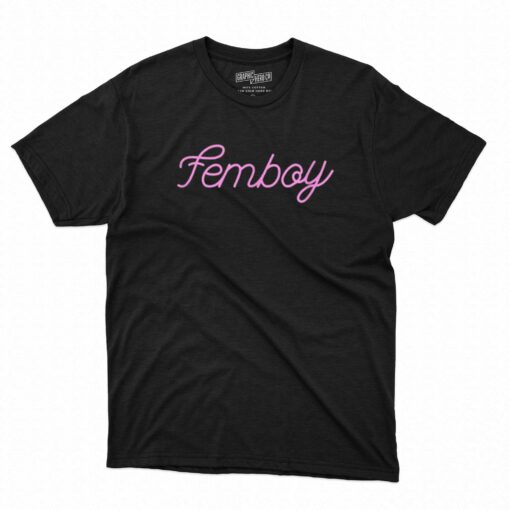 Femboy Text Pink T-shirt