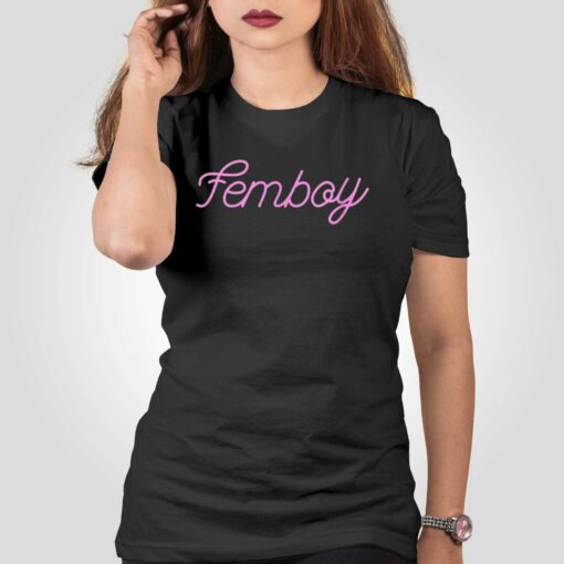 Femboy Text Pink T-shirt