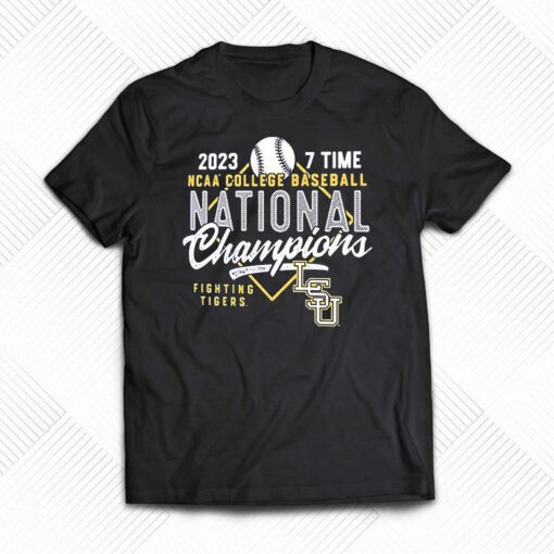 Fighting Tigers Lsu Tigers 2023 Ncaa Baseball 7 Time Champions Shirt