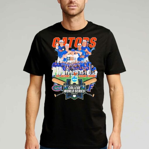 Florida Gators Team Go Gator Chomp Chomp 2023 Ncaa Mens Cws Omaha Shirt