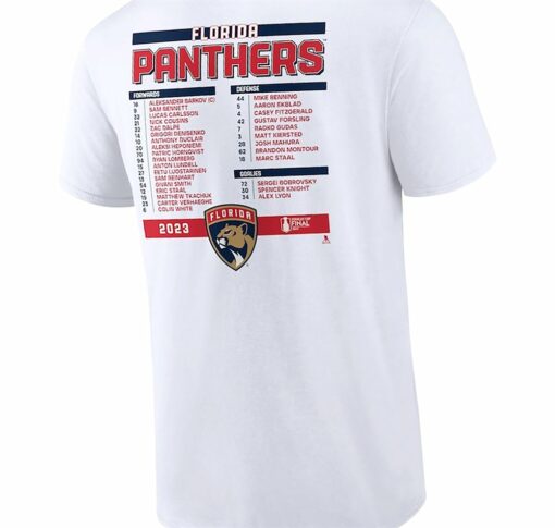 Florida Panthers Fanatics Branded 2023 Stanley Cup Final Roster T-shirt