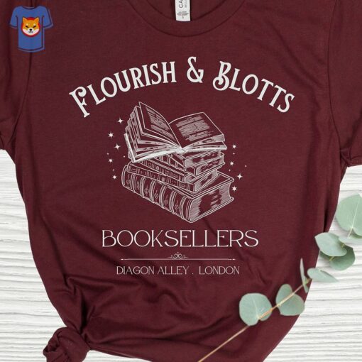 Flourish Blotts Shirt Bookish Shirt Wizard Book Shirt