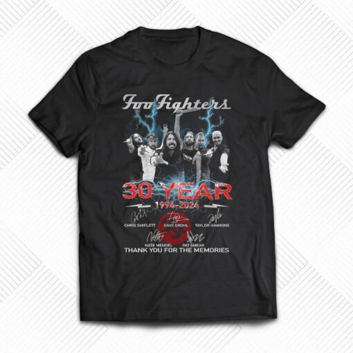 Foo Fighters 30 Years 1994 – 2024 Thank You For The Memories T-shirt