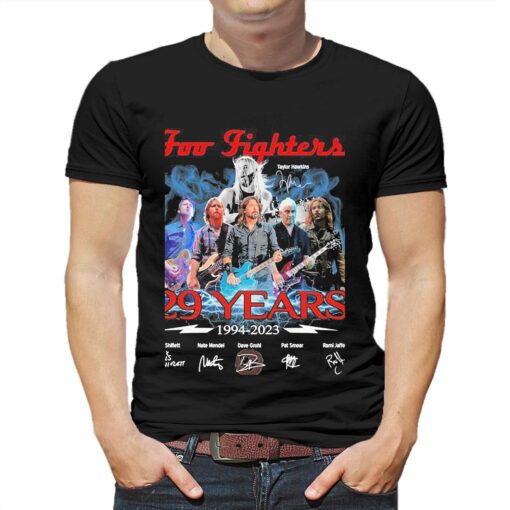 Foo Fighters Rip Taylor Hawkins 29 Years 1994-2023 Thank You For The Memories Signatures Shirt